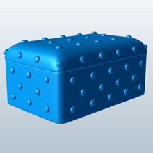studded box v1 containers printable lowpoly 3d print model - Mito3D