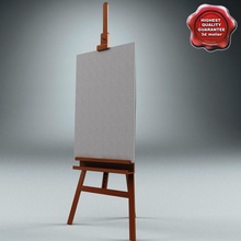 studio easel v2 3d molier 3ds art artist canvas display draws equipment furnishings furniture gallery interior max model painted picture realistic small studios vray workshop 3d print model - Mito3D