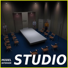 studio tv showroom catwalk 3d multimedia architecture arenas broadcast environments fashion house interior model news performance saloon scene stage structure studios television theater 3d print model - Mito3D