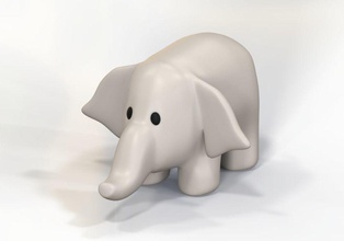 stuffed elephant animal lower mammal miyagione model plush poly 3d print model - Mito3D