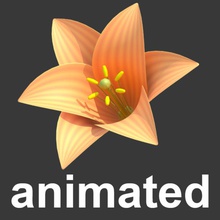 animasyonlu çiçeği stilize kapalı flora çiçek modeller gs bırakın model doğa açın petal bitki bahar yaz örtüsü 3d print model - Mito3D