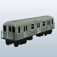 subway car v2 transportation printable lowpoly 3d print model - Mito3D