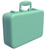 suitcasesmall v1 suitcase small containers printable lowpoly 3d print model - Mito3D