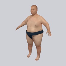 sumo wrestler anatomy asia asian character china chinese fat guys heavyset human japan japanese korea korean large male man model obese ocstard overweight people realistic young 3d print model - Mito3D