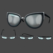 sunglasses accessory apparel character clothes eye glass meshit model summer sun 3d print model - Mito3D