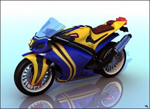super moto rr de dibujos animados 3d la bicicleta chopper ciudad ducato motor lowpoly marc maya modelo mons motocicleta raza velocidad spor deporte sportbike superbike supersport t vehículo 3d print model - Mito3D