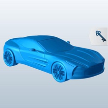 supercar v1 vehículos imprimible lowpoly 3d print model - Mito3D