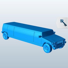 suv de limusina v1 veículos printable lowpoly 3d print model - Mito3D