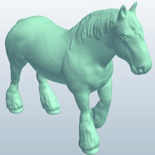 reside ardenne cavallo a piedi v1 svedese posa animali stampabile lowpoly 3d print model - Mito3D
