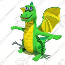 dulce dragón 3ds animal autodesk carácter los dinosaurios drinkerdp max modelo 3d print model - Mito3D