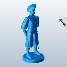 swiss guard v1 people printable lowpoly 3d print model - Mito3D