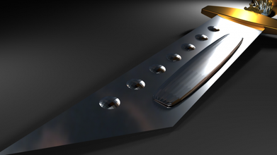 kılıç geniş silah 3d print model - Mito3D