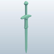 sword v2 weapons armor printable lowpoly 3d print model - Mito3D