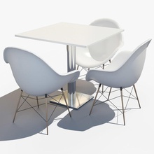 sedia da tavolo acquistare cafe la chrome attrezzature cibo arredamento mobili cucina modello ristorante vendita skotch2000 store tabella 3d print model - Mito3D