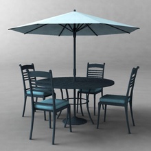 tablo havuz plaj sandalye mobilyalar mobilya model otopark başında şemsiye warlockgraphics 3d print model - Mito3D