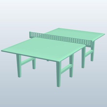 masa tenisi v2 tablo tenis spor rakamlar ekipman yazdırılabilir lowpoly ekipmanları 3d print model - Mito3D