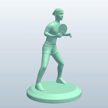 table tennis v1 people printable lowpoly 3d print model - Mito3D