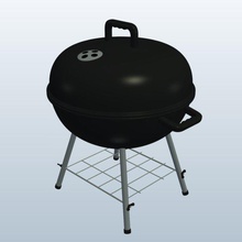 dessus de table grill au charbon bois v1 haut le à l'extérieur imprimable lowpoly 3d print model - Mito3D