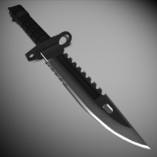 tactical knife m9 bayonet sawback special ops black beyond3d blade combat cutting hunter marine melee military model survival weapon 3d print model - Mito3D