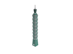 taipei 101 architettura edificio modello robbiedoes grattacielo struttura taiwan torre 3d print model - Mito3D