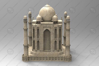 taj mahal architecture elements grave historic love marble model monument old sachingoel structure symbol 3d print model - Mito3D