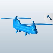 tandem rotor transport helicopter v1 aircraft printable lowpoly 3d print model - Mito3D