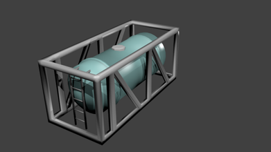 tank gasoline architecture 3d print model - Mito3D