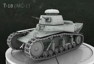 tank t-18 18 silah llevakov askeri model t araç savaş 3d print model - Mito3D