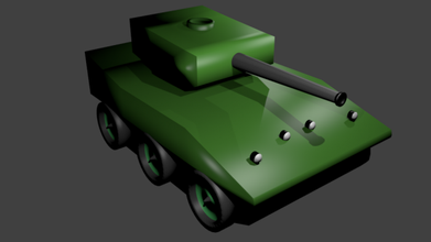 tank Krieg Munition Spiel Feuer einfach Fahrzeuge 3d print model - Mito3D