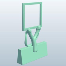 targetholder sapan v2 pelet hedef tutucu ahşap sling vurdu oyuncaklar yazdırılabilir lowpoly 3d print model - Mito3D
