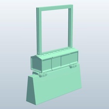 targetholder trainboxcar v1 pellet target holder train box car toys printable lowpoly 3d print model - Mito3D