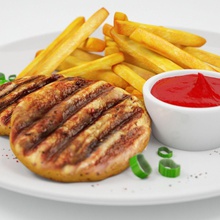 tasty food 3d barbecue beautifully cutlet delicious french fry green grill ketchup max meat meatball model onion product rissole sketch spice studios vegetable 3d print model - Mito3D