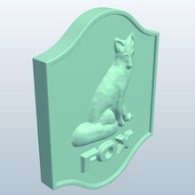 tavern işaretleri v1 yukarıdan aşağıya sittingfox fox metin kemerli işaretler üst alt oturuyor görüntüler yazdırılabilir lowpoly 3d print model - Mito3D