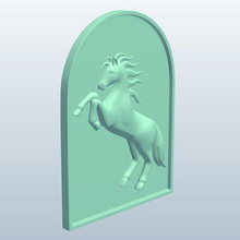 tavern signs reared horse v1 rounded top displays printable lowpoly 3d print model - Mito3D