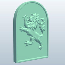tavern işaretler üst v1 aslan duran yuvarlak ayakta görüntüler yazdırılabilir lowpoly işaretleri 3d print model - Mito3D