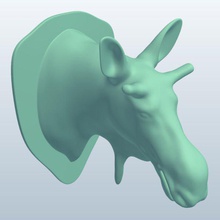 taxidermymoosehead v2 taxidermy moose head animals printable lowpoly 3d print model - Mito3D