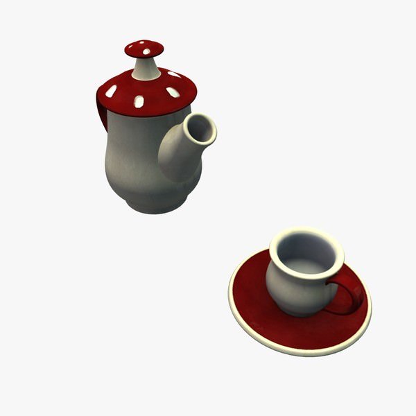 Tee-set v1 Tee set Haushalt Elemente bedruckbar ist lowpoly Haushaltsgegenstände 3D print model - Mito3D