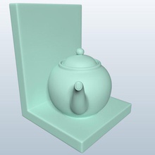 teapot bookend v2 household items printable lowpoly 3d print model - Mito3D