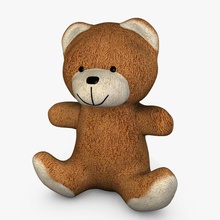 oso de peluche abramsdesign animal brown niño lindo regalo kid modelo felpa teddy juguete 3d print model - Mito3D