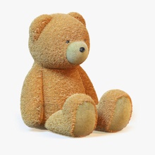 oso de peluche animal bebé niño friz3d el pelaje juego regalo modelo jugar presente realista suave teddy juguete vray 3d print model - Mito3D