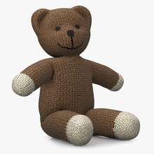 teddy bear animal baby beans boy brown bubble3d child crochet cuddly fabric game gift girl kid knit model mr playing present rig soft stuffed toy 3d print model - Mito3D