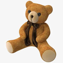 teddy bear 3d molier animale orso bambino bambola peloso modello a giocare peluche soft farcite giocattolo vray 3d print model - Mito3D