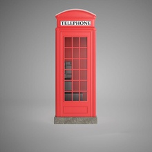 telephone booth electronics london model n3600 payphone phone 3d print model - Mito3D