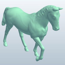 tennessee walking horse curta v1 o cavalo pose animais printable lowpoly 3d print model - Mito3D