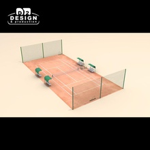 tennis clay court architecture arenas bench game model net prcr1 sport strat760507 structure 3d print model - Mito3D