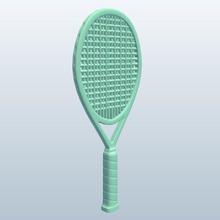 raqueta de tenis v1 el deportes las cifras equipo imprimible lowpoly figuras del deporte 3d print model - Mito3D