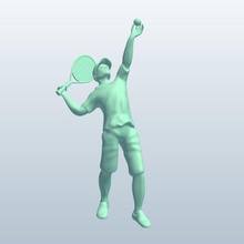 tennis serving ball v1 figurine people printable lowpoly 3d print model - Mito3D