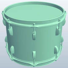 ténor tambour v1 le musicales les instruments imprimable lowpoly de musique 3d print model - Mito3D