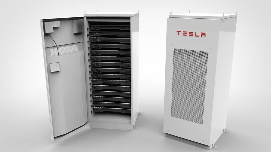 tesla powerpack 3dmodel accessory automobile car charge e mod electric electricity electro electronics filled gas model power powerwall station vehicle 3D print model - Mito3D