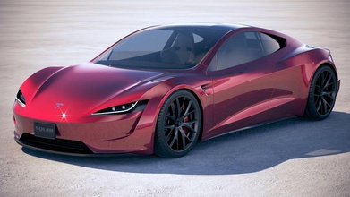 el tesla roadster 2020 2018 2019 2021 2022 american coche concepto coupé eléctrico rápido futurista híbridos modelo raro deporte squir estados unidos vehículo 3d print model - Mito3D